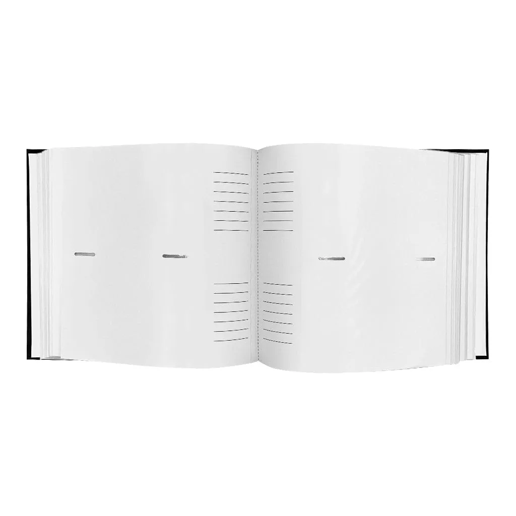 Plush Linen Black Slip-in Photo Album (200ph) - 2 Pack Bundle