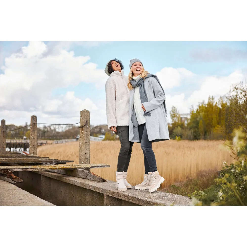 Rieker Z7430-62 Ladies Beige Side Zip Ankle Boots