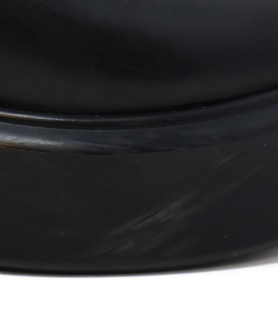 The Row Black Leather Platform Boots sz 9