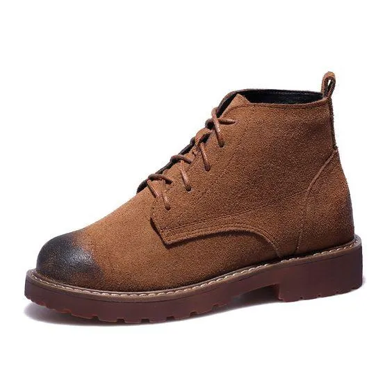 Trendy Leather Martin Booties