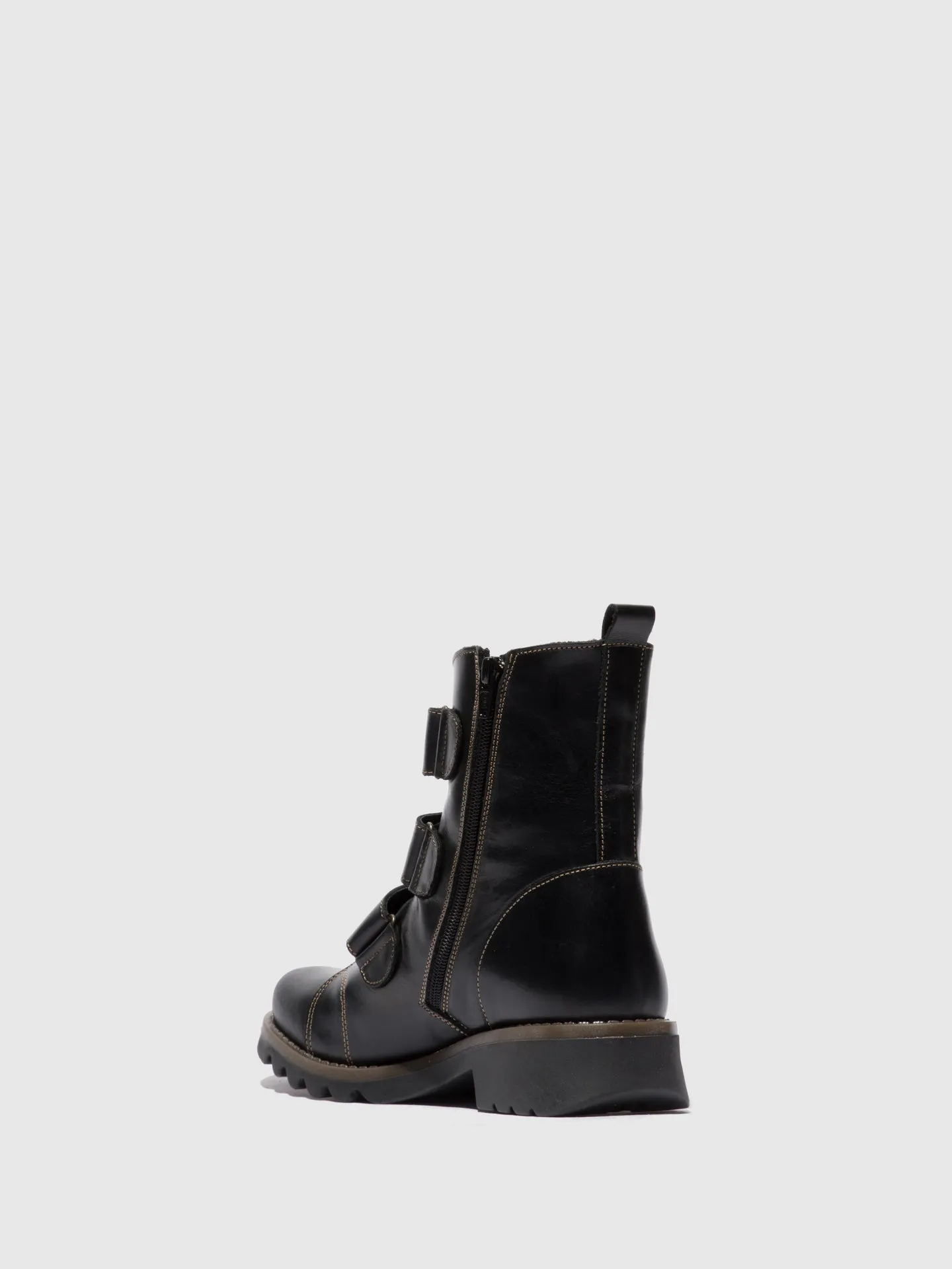 Velcro Ankle Boots RACH790FLY RUG BLACK