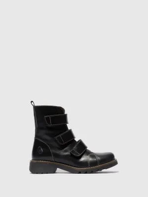 Velcro Ankle Boots RACH790FLY RUG BLACK