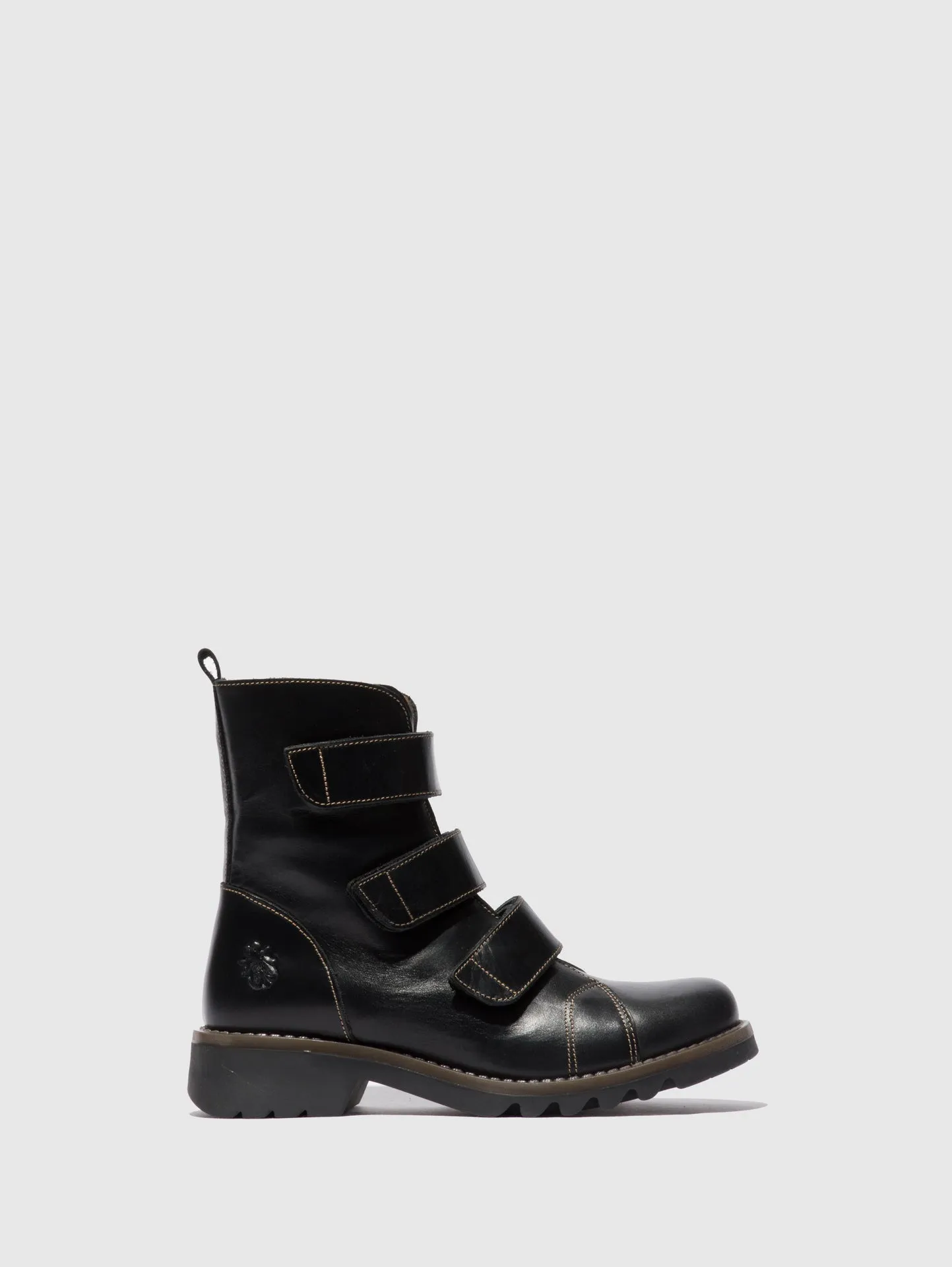Velcro Ankle Boots RACH790FLY RUG BLACK