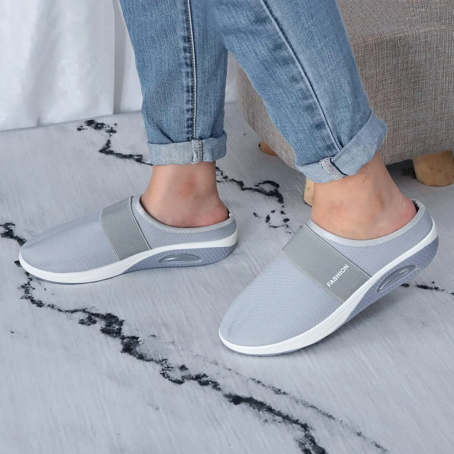 Women's Fashion Sneaker Mesh Slip On Black Non Slip Shoes for Women Comfortable White Running Shoes Men Suede Loafers Women Fashion Sneakers for Women
