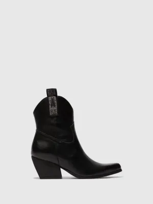 Zip Up Ankle Boots TABB905FLY BLACK